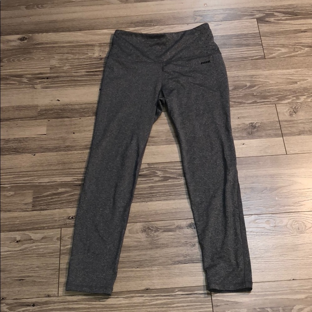 Heathered gray Reebok leggings